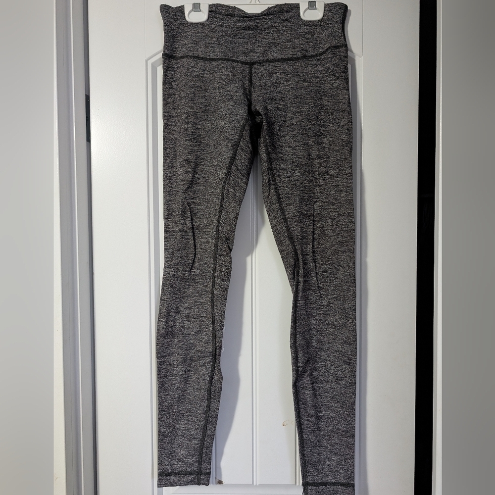 Lululemon Wunder Under Leggings Heathered Marled Grey